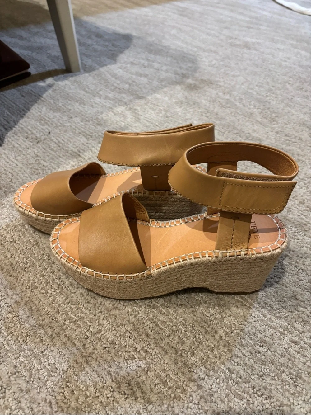 Women’s Frye Tan Espadrille Sandals - Wedge size 6.5